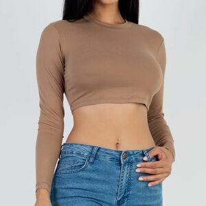 Women's Long Sleeve Crop Top